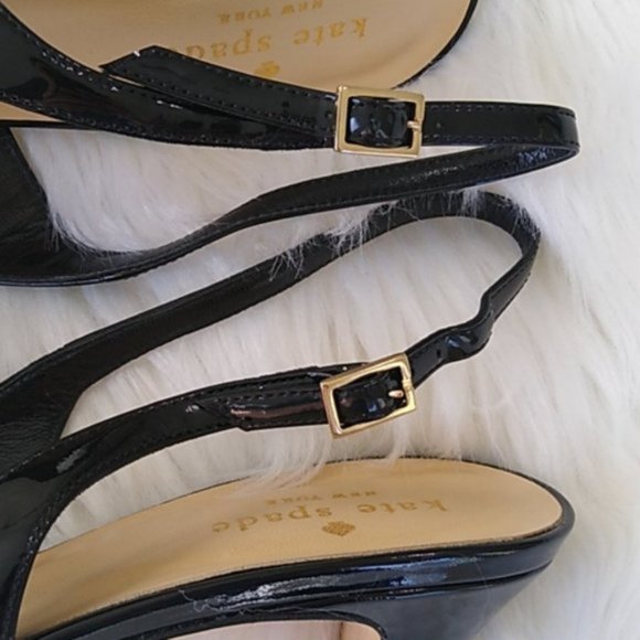 Kate Spade Genna Patent Leather Peep Toe Heels - Picture 12 of 16